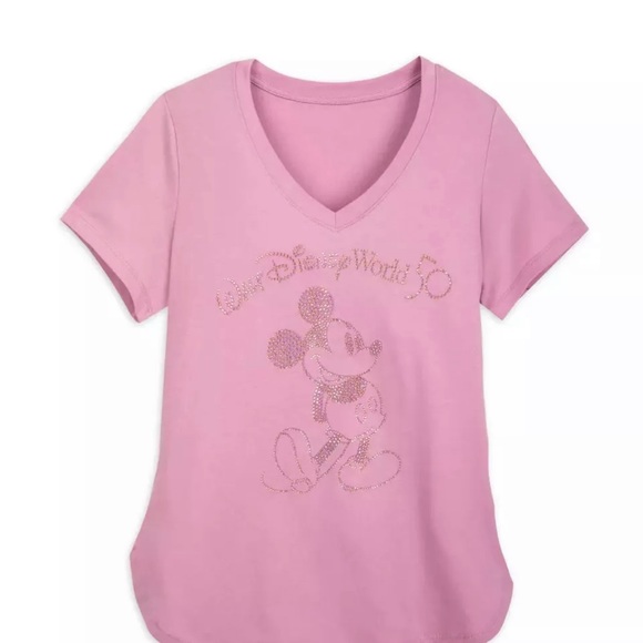 2021 Walt Disney World 50th Anniversary Women's Earidescent T-Shirt - Picture 2 of 3